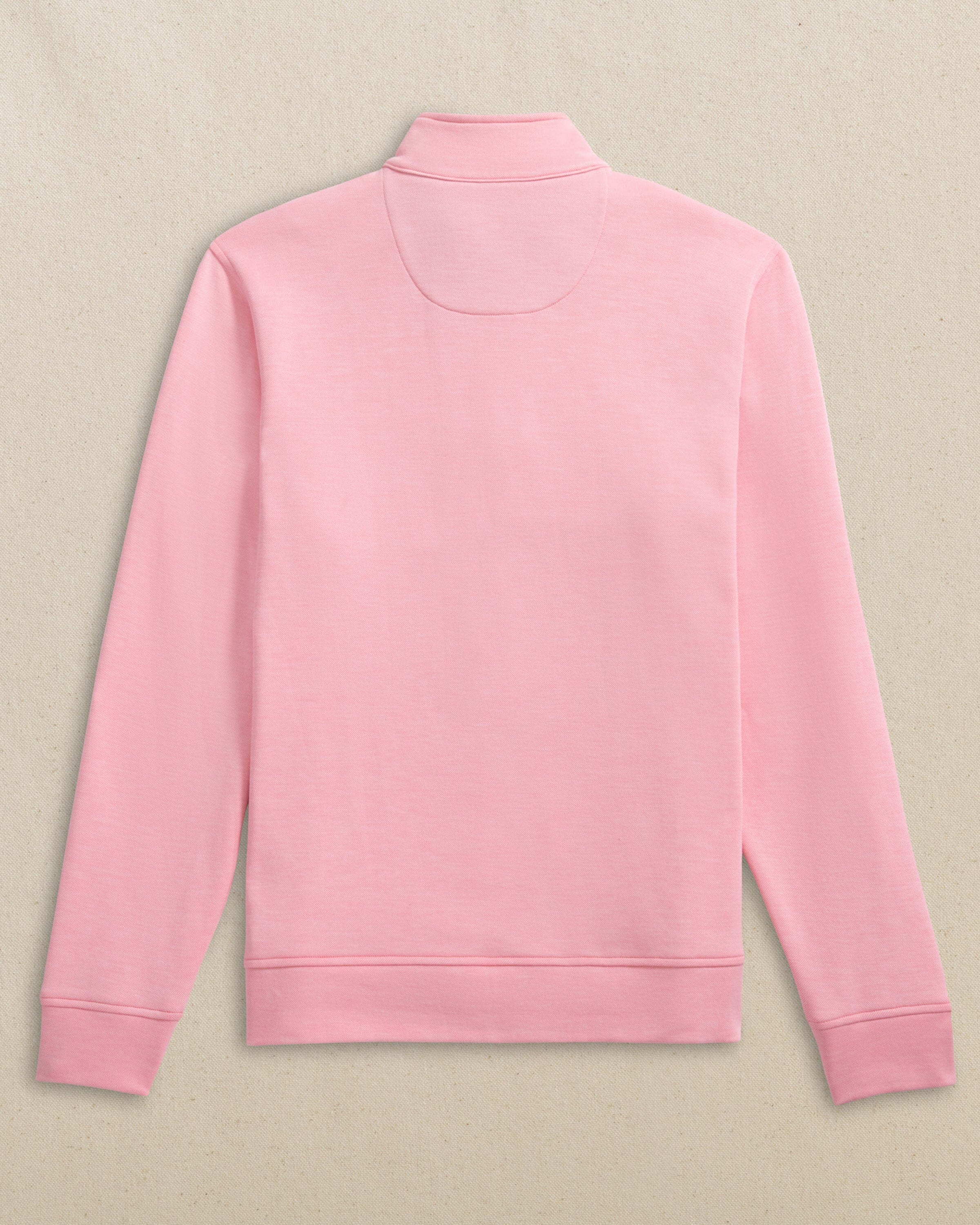 Sandy Cove Pique Quarter Zip - Sea Pink